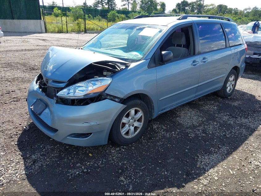 Vin: 5tdkk4cc2as306244, lot: 46652716, toyota sienna ce 20102