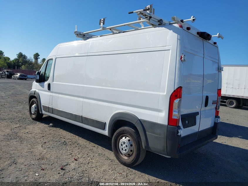Vin: 3c6trvdg3je136971, lot: 46652942, ram promaster 2500 high roof 159 wb 20183