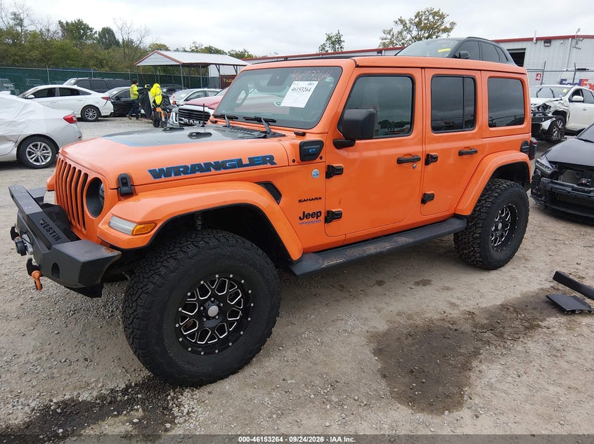 Vin: 1c4jjxp60mw759805, lot: 46653064, jeep wrangler 4xe unlimited sahara 4x4 20212