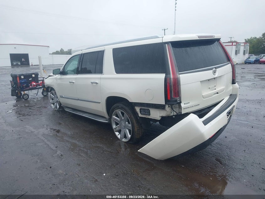 Vin: 1gys4hkj6fr298926, lot: 46653155, cadillac escalade esv luxury 20153