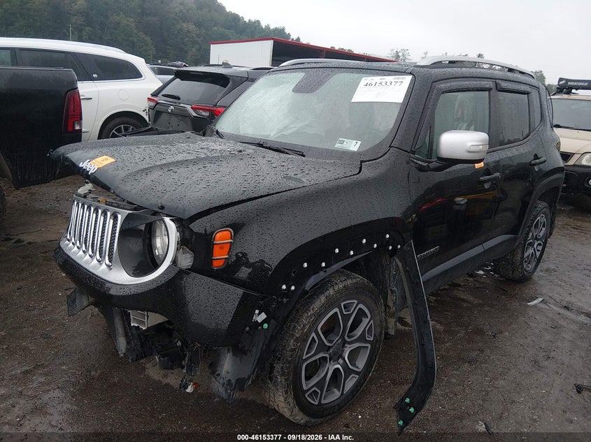 Vin: zaccjbdt1fpb86550, lot: 46653176, jeep renegade limited 20152