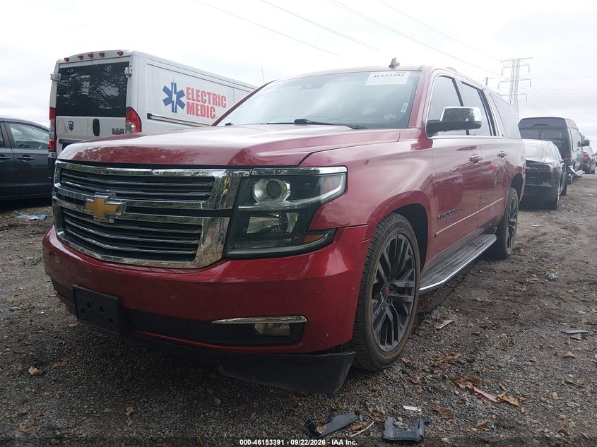 Vin: 1gnskkkcxfr257913, lot: 46653190, chevrolet suburban 1500 ltz 20152