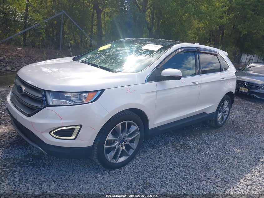 Vin: 2fmtk4k87fbb88178, lot: 46653361, ford edge titanium 20152