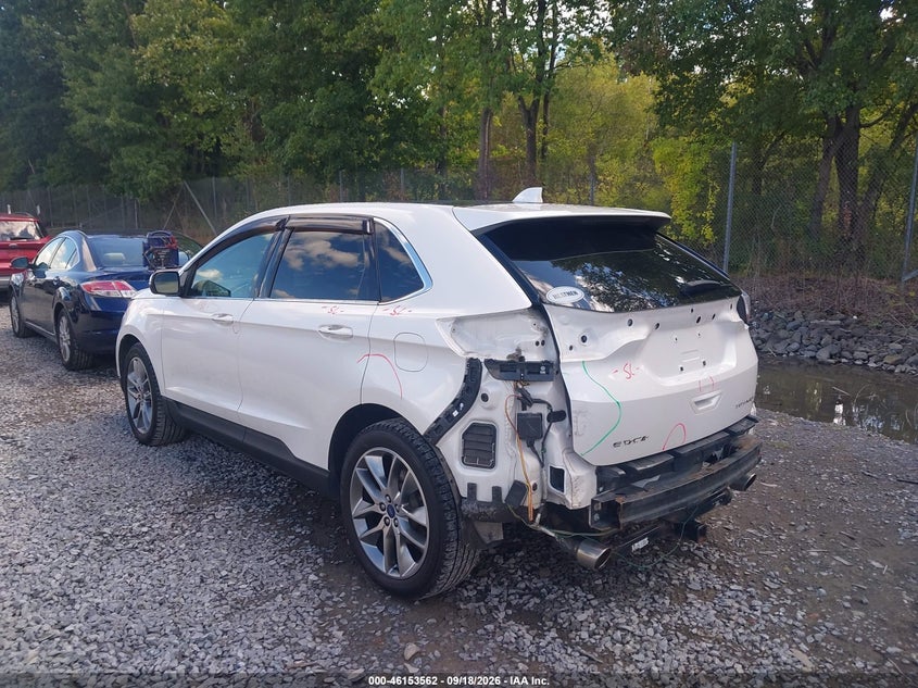 Vin: 2fmtk4k87fbb88178, lot: 46653361, ford edge titanium 20153