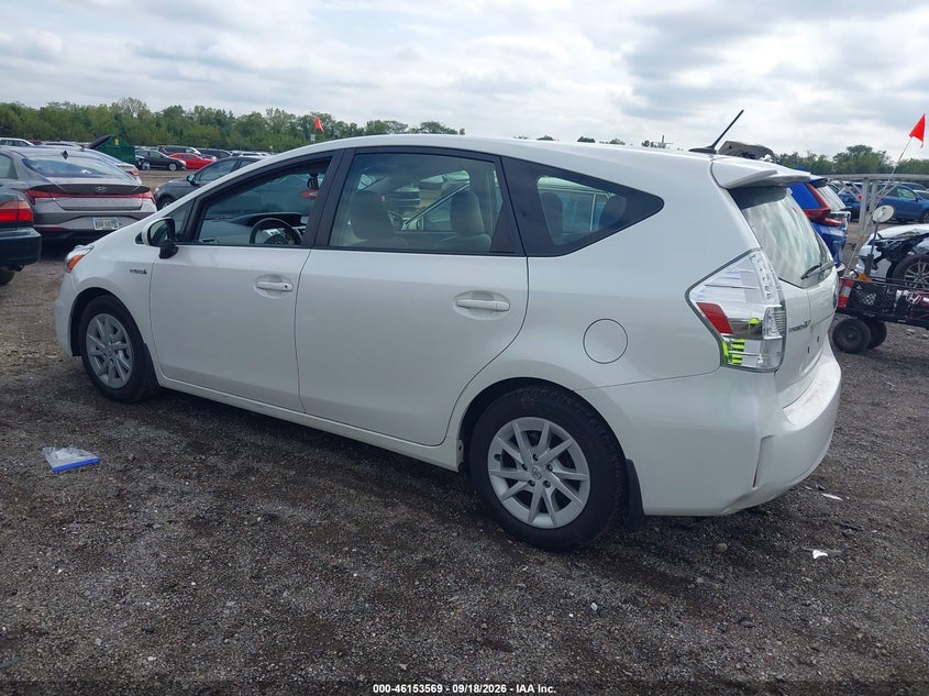 Vin: jtdzn3eu8c3080088, lot: 46653368, toyota prius v three 20123