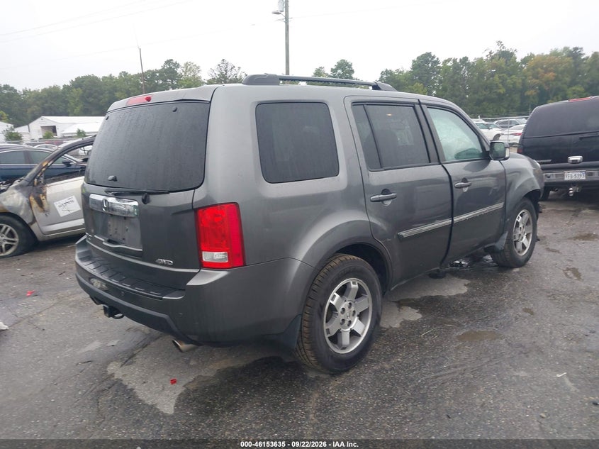 Vin: 5fnyf4h91bb043486, lot: 46653434, honda pilot touring 20114