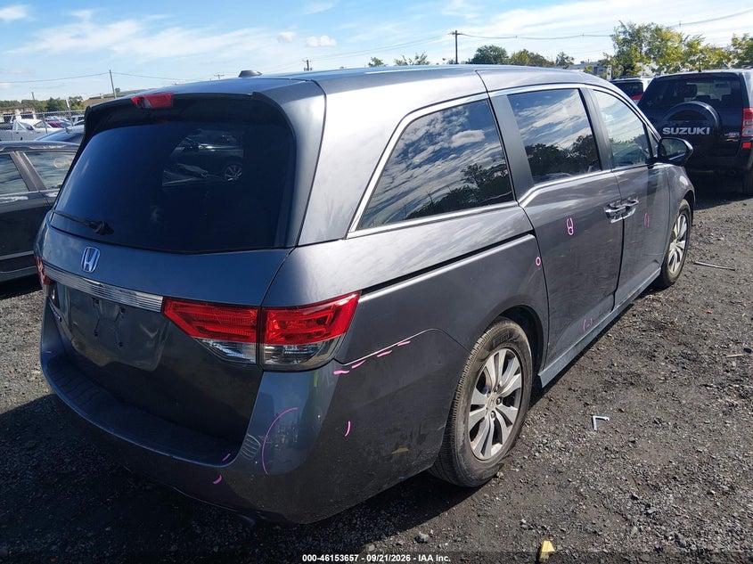 Vin: 5fnrl5h69fb032475, lot: 46653456, honda odyssey ex-l 20154