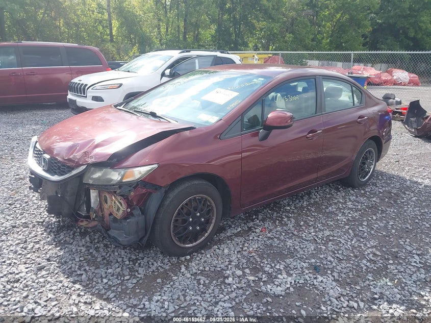 Vin: 2hgfb2f58dh511915, lot: 46653461, honda civic lx 20132