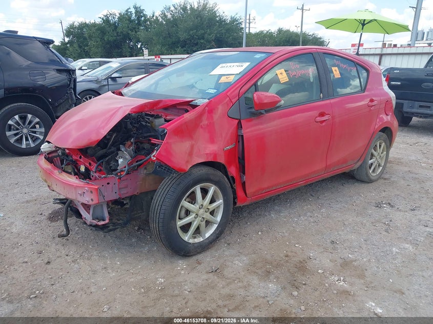 Vin: jtdkdtb38c1506485, lot: 46653507, toyota prius c three 20122