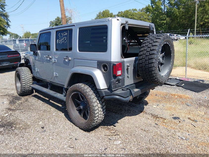 Vin: 1c4hjweg5el240353, lot: 46653517, jeep wrangler unlimited sahara 20143