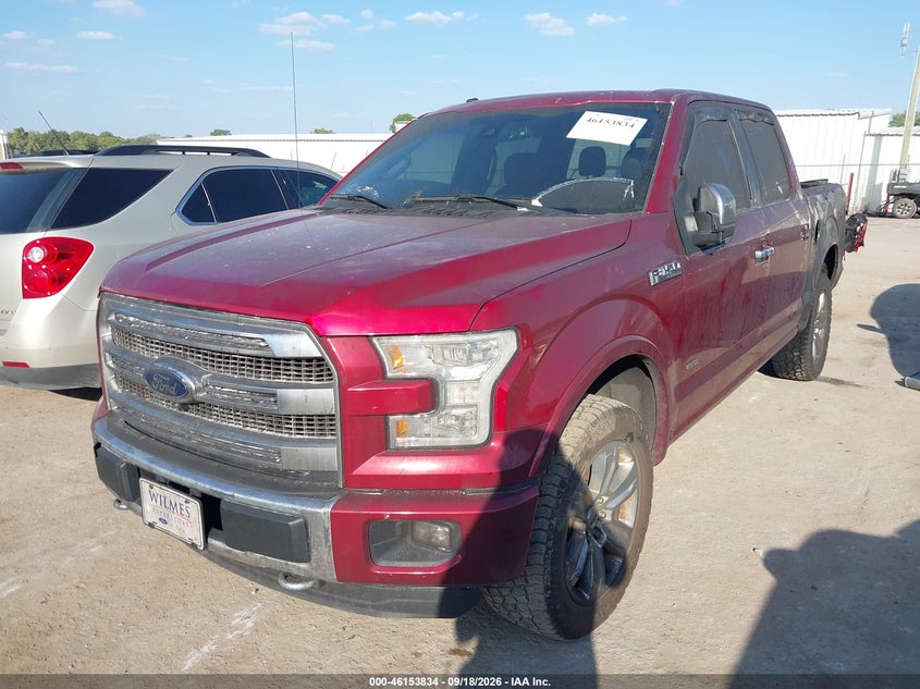 Vin: 1ftew1eg6ffd08067, lot: 46653633, ford f-150 platinum 20152