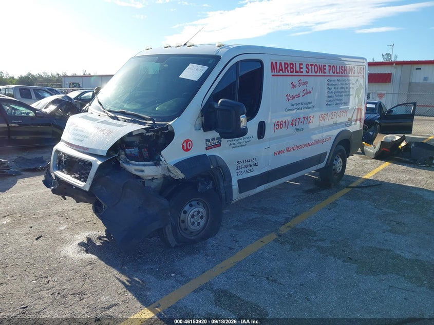 Vin: 3c6lrvag8me568268, lot: 46653719, ram promaster 1500 low roof 136 wb 20212