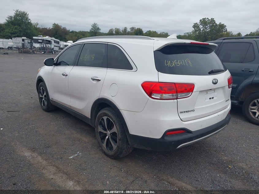 Vin: 5xyphda15gg011764, lot: 46653917, kia sorento 2.0t ex 20163