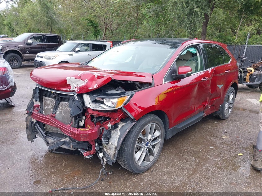 Vin: 2fmpk4k80gbb27001, lot: 46653970, ford edge titanium 20162