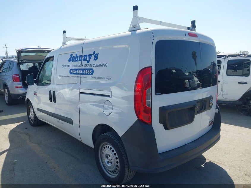 Vin: zfberfat5g6b47029, lot: 46654018, ram promaster city tradesman 20163
