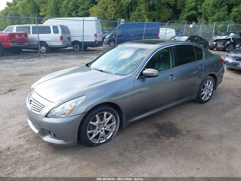 Vin: jn1cv6arxam450850, lot: 46654044, infiniti g37x 20102