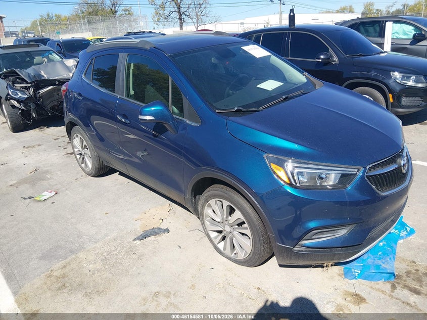 Vin: kl4cjasb7kb724588, lot: 46654380, buick encore fwd preferred 20191