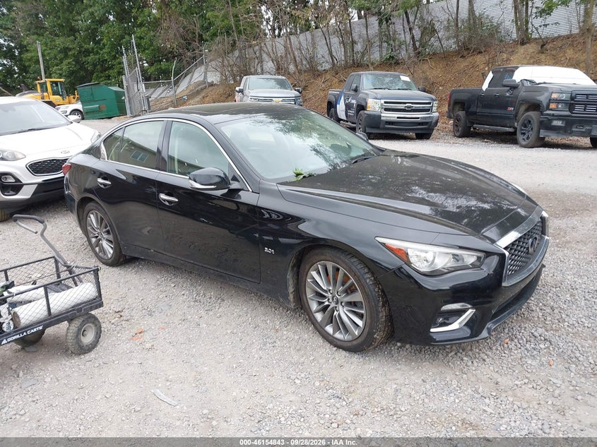 2018 Infiniti Q50 3.0T Luxe, Front, IAAI, VIN JN1EV7AR1JM440853