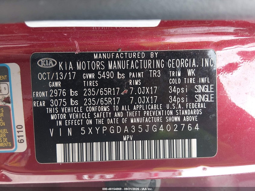 2018 KIA SORENTO 2.4L LX · Фото 9