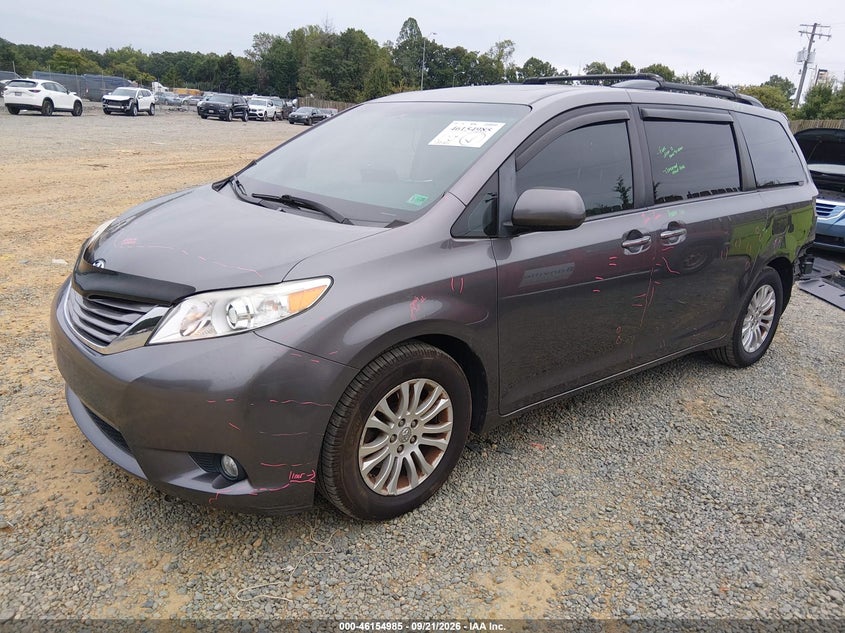Vin: 5tdyz3dc2hs855659, lot: 46654784, toyota sienna xle 8 passenger 20172