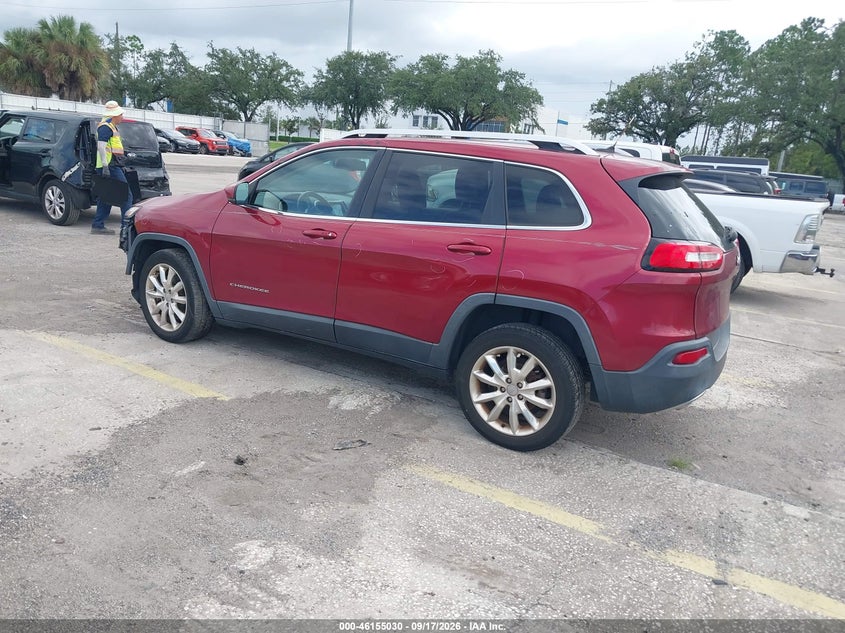 Vin: 1c4pjldb1ew225864, lot: 46654829, jeep cherokee limited 20143
