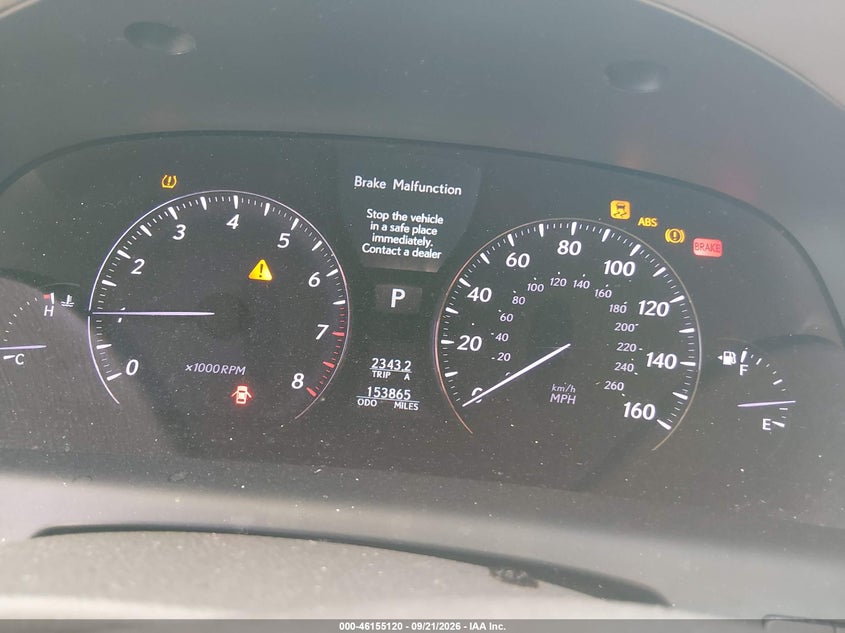 LEXUS LS 460 2007 VIN JTHGL46F075020379