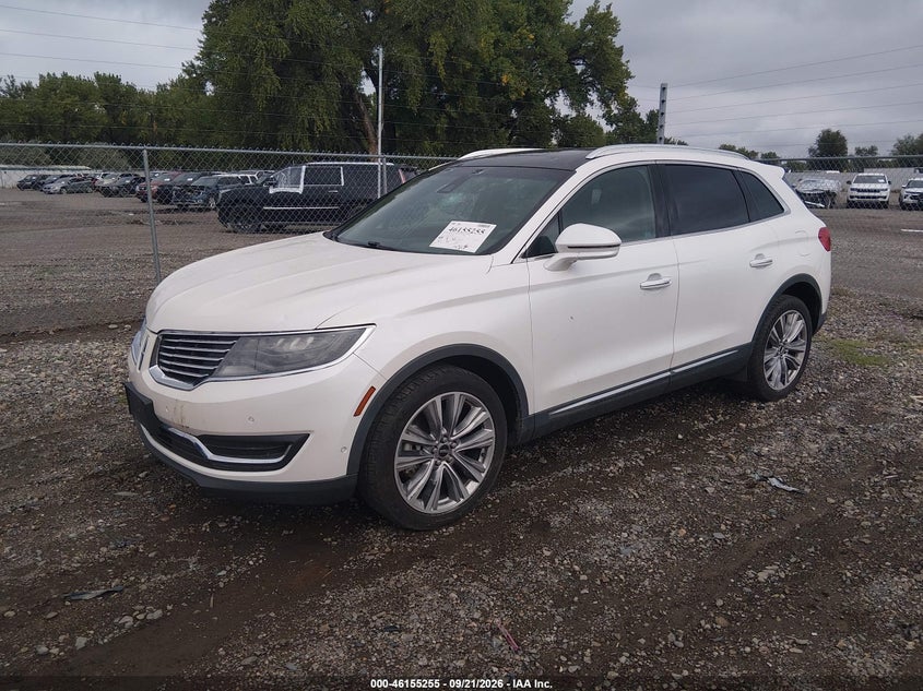 Vin: 2lmpj8lp1gbl58588, lot: 46655054, lincoln mkx reserve 20162