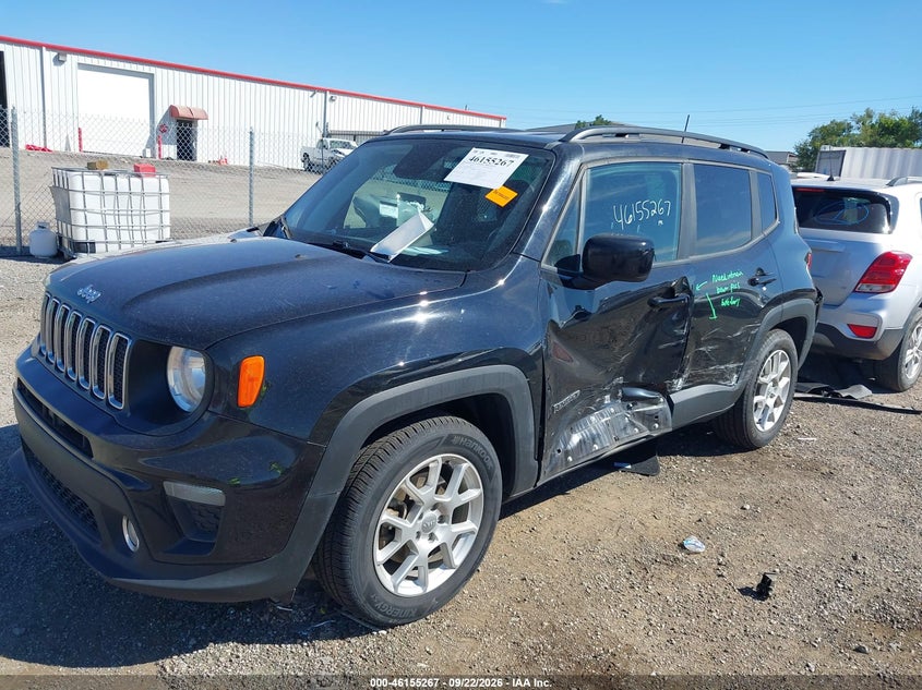 Vin: zacnjcbb9mpn27020, lot: 46655066, jeep renegade latitude fwd 20212