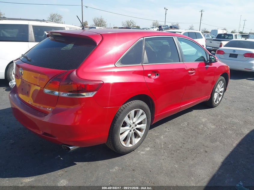 Vin: 4t3za3bb6du067689, lot: 46655116, toyota venza le 20134