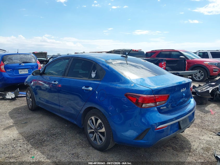 Vin: 3kpa24ad1ne438354, lot: 46655142, kia rio s 20223