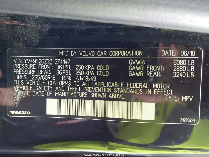 2011 VOLVO XC90 3.2 · Фото 9