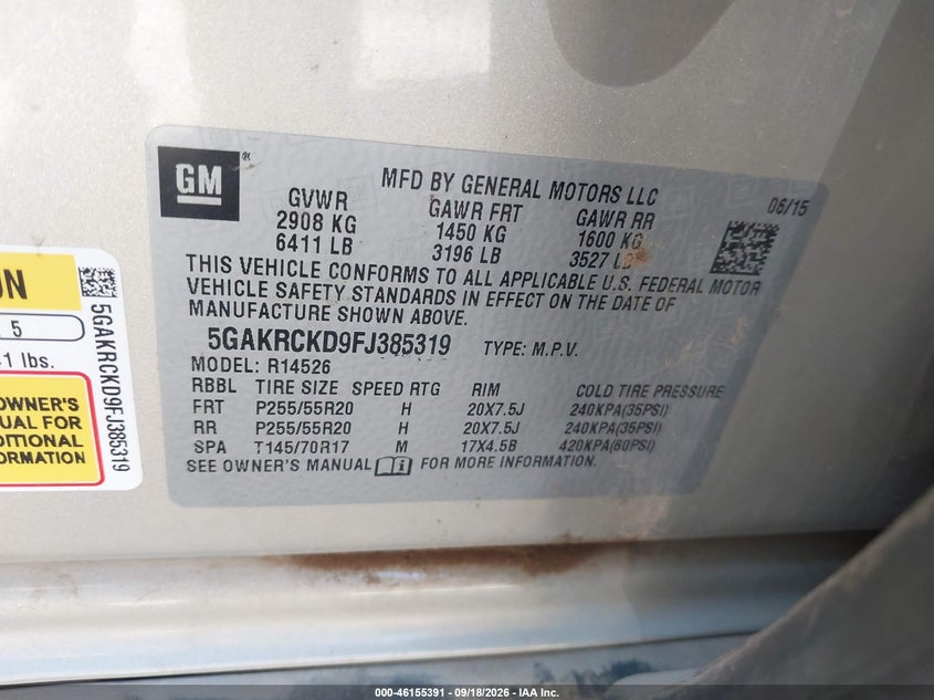 2015 BUICK ENCLAVE PREMIUM · Фото 9