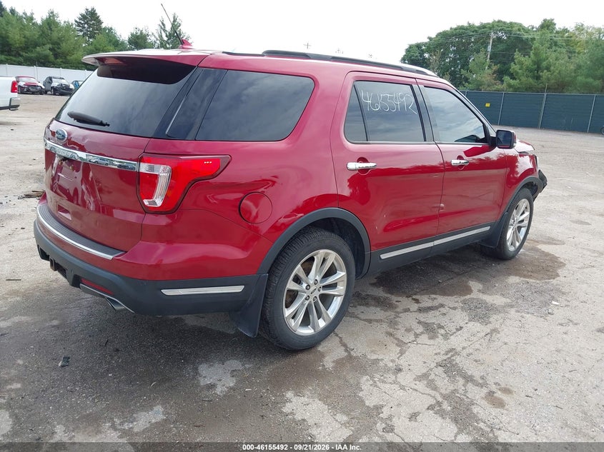 Vin: 1fm5k7f8xjga77095, lot: 46655291, ford explorer limited 20184