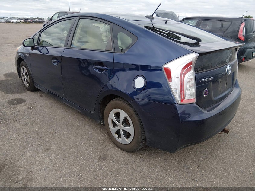 Vin: jtdkn3du6d1672976, lot: 46655369, toyota prius three 20133