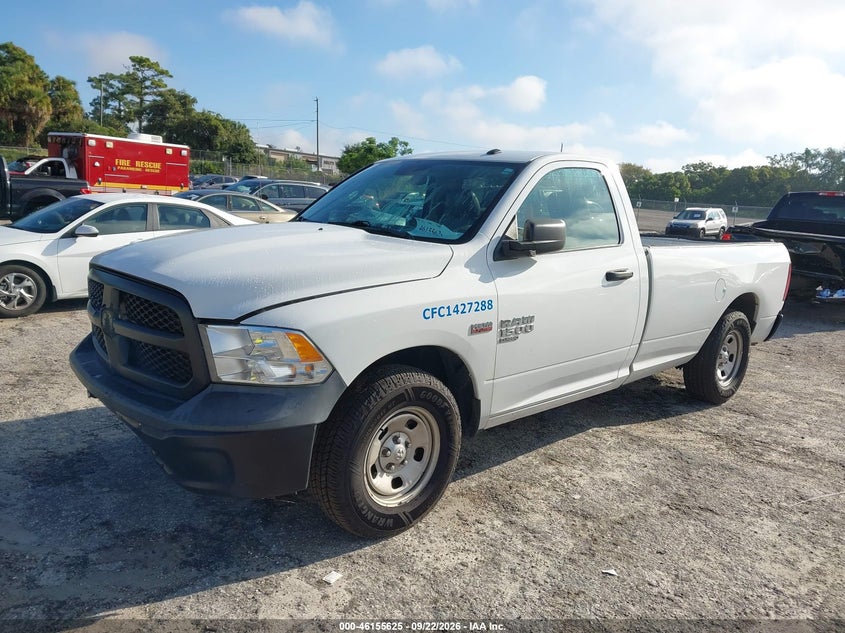 Vin: 3c6jr6dt2mg599221, lot: 46655424, ram 1500 classic tradesman  4x2 8' box 20212
