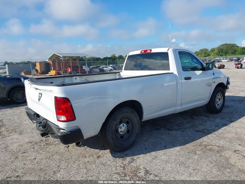 Vin: 3c6jr6dt2mg599221, lot: 46655424, ram 1500 classic tradesman  4x2 8' box 20214