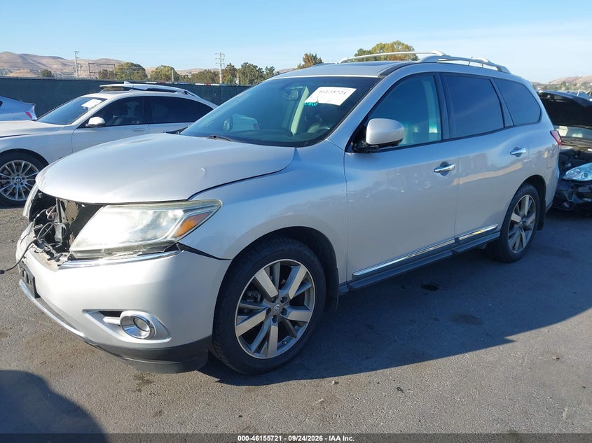 Vin: 5n1ar2mm7ec685893, lot: 46655520, nissan pathfinder platinum 20142
