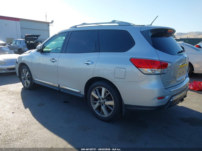 Vin: 5n1ar2mm7ec685893, lot: 46655520, nissan pathfinder platinum 20143