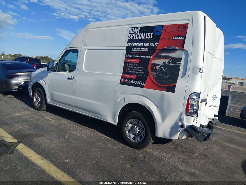 Vin: 1n6bf0ly2jn812703, lot: 46655585, nissan nv cargo nv2500 hd s v6 20183
