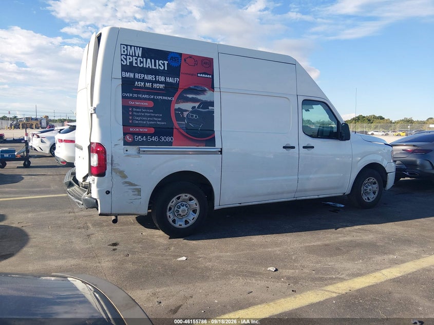 Vin: 1n6bf0ly2jn812703, lot: 46655585, nissan nv cargo nv2500 hd s v6 20184