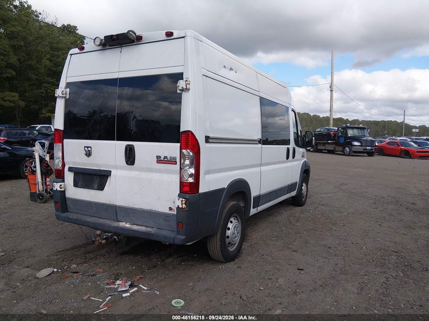 Vin: 3c6trvbg4ge123495, lot: 46656017, ram promaster 1500 20164
