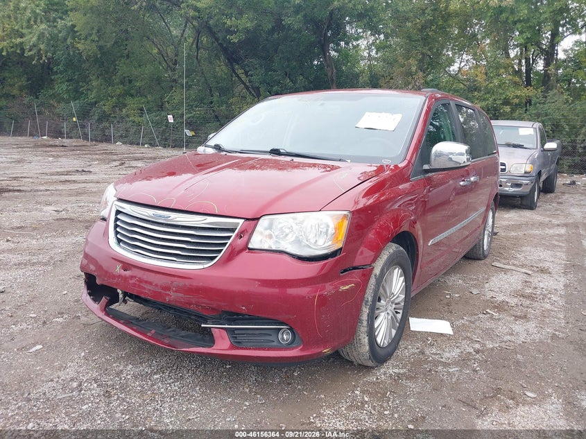 Vin: 2c4rc1cg5dr537469, lot: 46656163, chrysler town & country touring l 20132