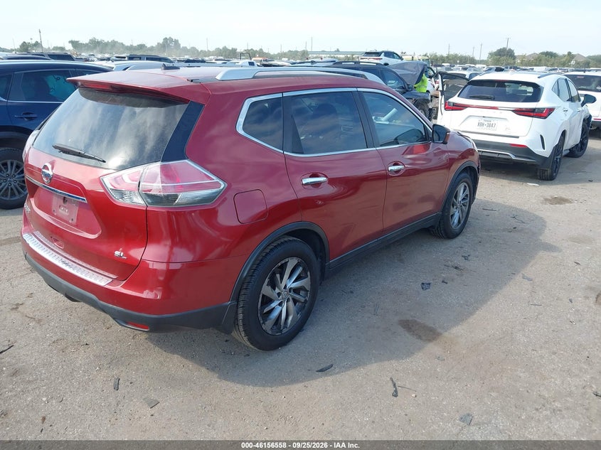Vin: 5n1at2mtxfc770026, lot: 46656357, nissan rogue sl 20154