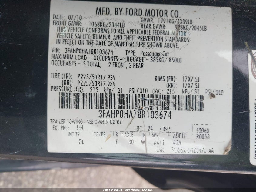 2011 FORD FUSION SE · Фото 9