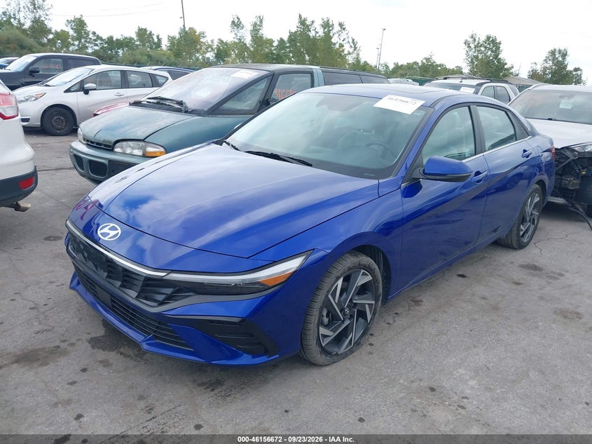 Vin: kmhln4dj3su153780, lot: 46656471, hyundai elantra hybrid limited 20252
