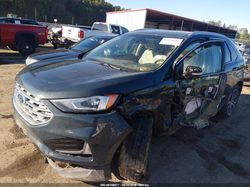 Vin: 2fmpk4k95kbb45608, lot: 46656476, ford edge titanium 20192