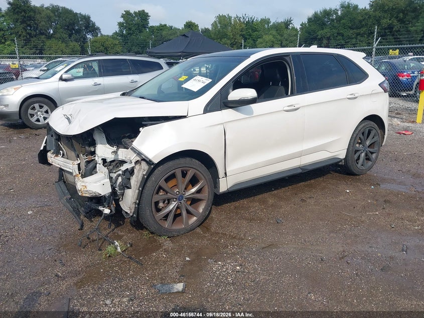 Vin: 2fmtk4ap8fbb78252, lot: 46656543, ford edge sport 20152