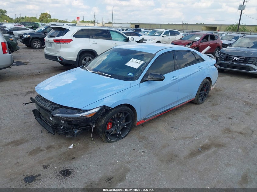 Vin: kmhlw4dk6su030027, lot: 46656625, hyundai elantra n 20252