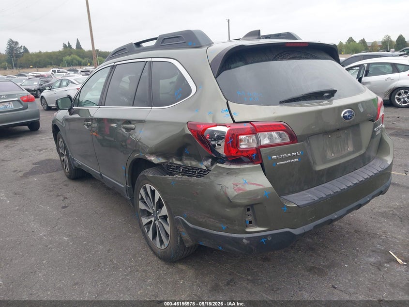 Vin: 4s4bsanc4h3397228, lot: 46656777, subaru outback 2.5i limited 20173