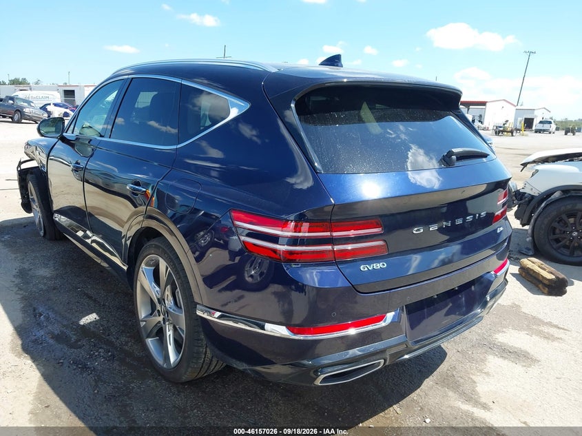 Vin: kmuhbdsb2ru162301, lot: 46656825, genesis gv80 2.5t awd 20243